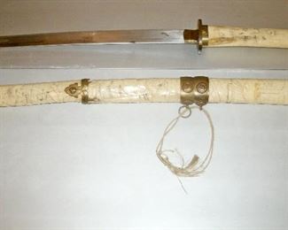 EARLY JAPANESE IVORY SWORD