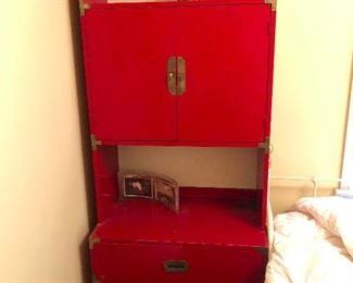 Japanese red lacquer hutch nice!