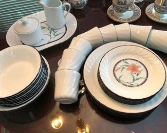 china set with teacup conga line