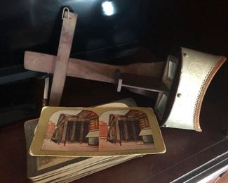 what happened to Jesus? Oh wait, I put my glasses on and turns out this is an antique wooden Viewmaster Stereoscope with images!