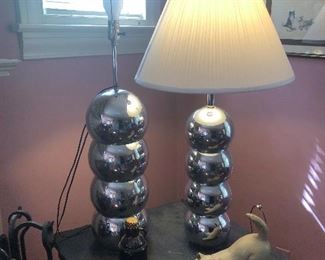 chrome caterpillar lamps. Cat.