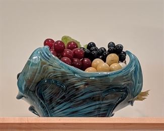 Art glass fruit bowl