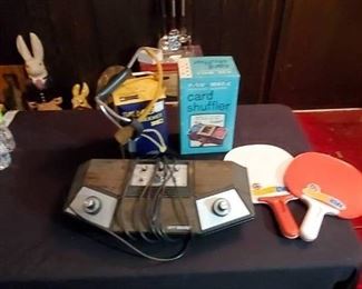 TV fun Model 401A, Card Shuffler, Ping Pong Paddles