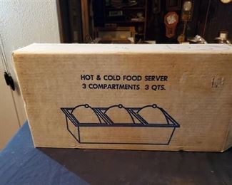 Hot & Cold Food Server 3 Compartments 3 Qts