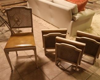Set of 4 Antique Fold Up Chairs : $250