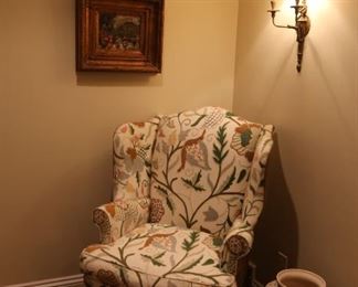 Needlepoint William Allen Armchair: $400