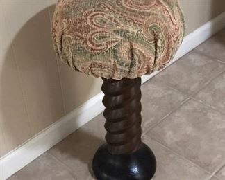 Antique Wood Barber Stool: $65