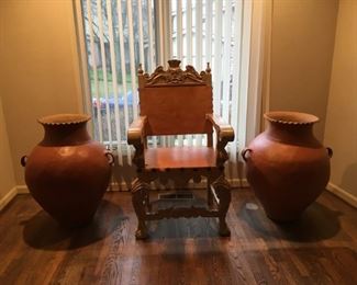 Kings Chair and Pots (sold separately)