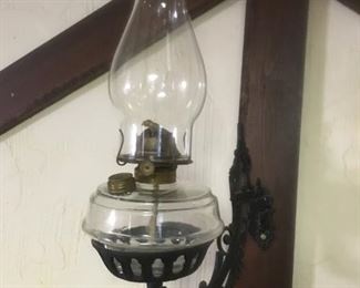 Wall Mount Oil Lamp and Bracket