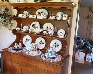 Poppyware by Metlox Rooster dishes