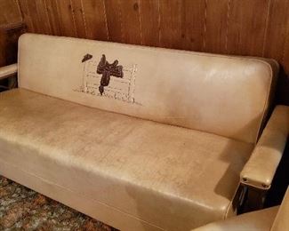 Western sofa that will lay down into bed