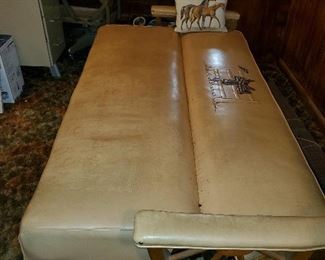 Western saddle sofa that lays down into bed