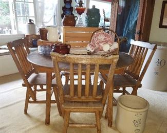 primitive dining room table & 4 chairs - made without nails!
