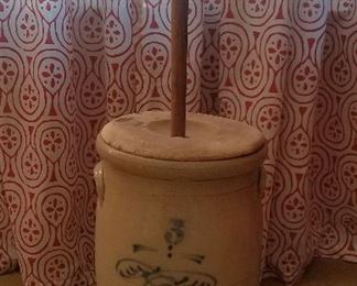 Bee Sting Crock with stir stick and lid