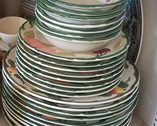 Big set Franciscan Fresh Fruit china
