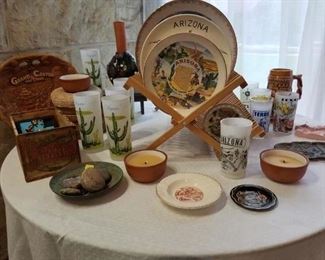 Southwest plates and glasses