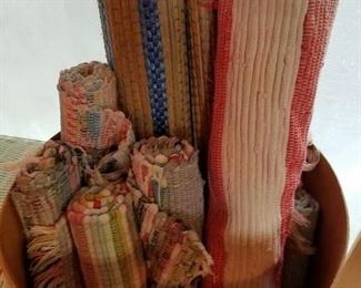 rag rugs, straw mats