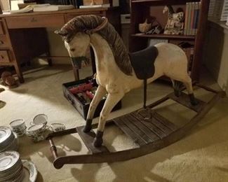 Outstanding hand made fold art rocking horse