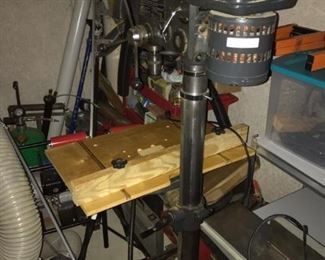 Drill press with Fenced Table