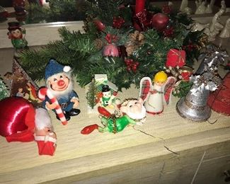 A few vintage Christmas decorations.