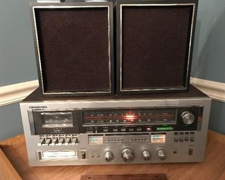Vintage Sound Design receiver and speakers.