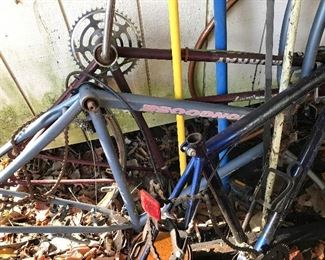 Welcome to the “Bicycle Graveyard”—bicycles and parts.