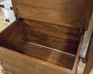 Antique replica storage chest  ~ 31"wide x 24"high x 21"deep
