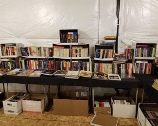 Over a thousand hardcover NEW books to choose from!  Priced low to move!  A large variety of genres