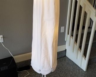 Unique cotton fabric floor lamp!  Darling for a girl's bedroom