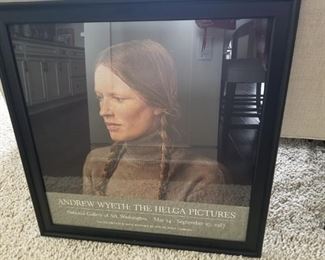 Andrew Wyeth Signed poster, the Helga Pictures