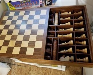 Top quality, never used Wooden chess/checker set.  Amazing gift idea!