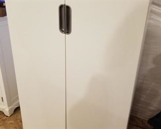 White storage cabinet - 32"wide x 18" deep x 4ft high. 