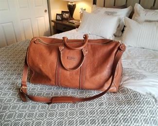 RARE!  All leather polo Ralph Lauren duffel bag!