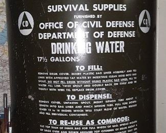 RARE CIVIL DEFENSE WATER CANS