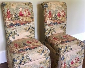Pair of Parson-style chairs