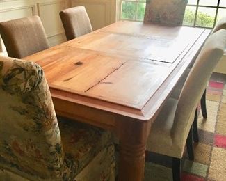 7’9” by  3’6” pine table