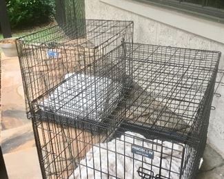  Pair of oversized dog kennels 
