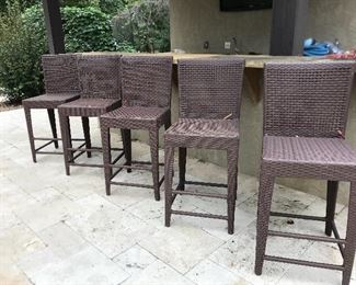 Five outdoor barstools....update: 3 have sold & 2 are available