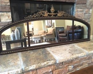 5 ft. wide antique mantle mirror