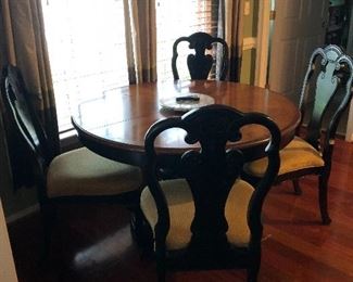 Pedestal table and 4 chairs
48” round opens to 48” x 68”