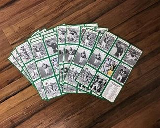 Uncut Michigan State University Football Trade Cards