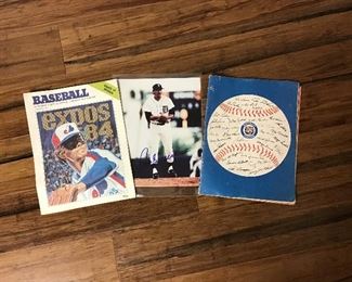 Baseball 1960-80’s one Signed Photo, and 2 Programs