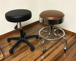 Newer Black Dr.’s Stool and older chrome Dr.’s Chairs