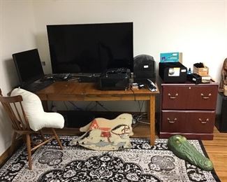Office computer and other items (Large Screen not for sale).
