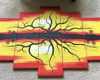 Hand Painted (5 Pieces) signed