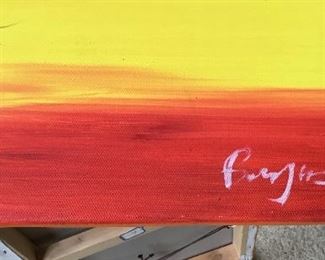Signature of 5 Piece Painting on Canvas.