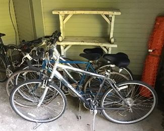 the rest of the bicycles.