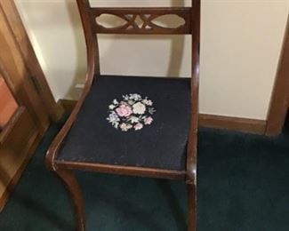 Vintage Needle point side chair