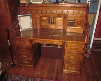 Oak Roll Top Desk