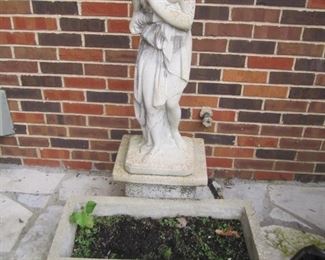 CEMENT PLANTER AND STATUE